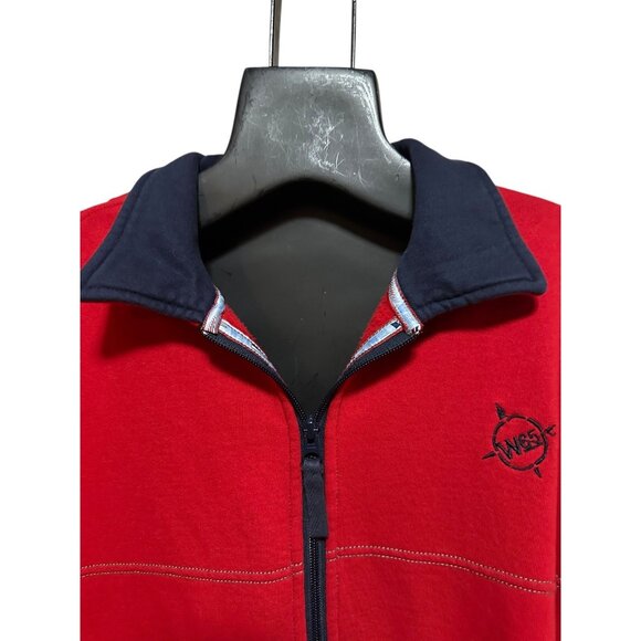 W65 Nautical Outfitters Red & Blue Fleece-Lined Men’s Jacket L 50” Chest - Picture 5 of 14